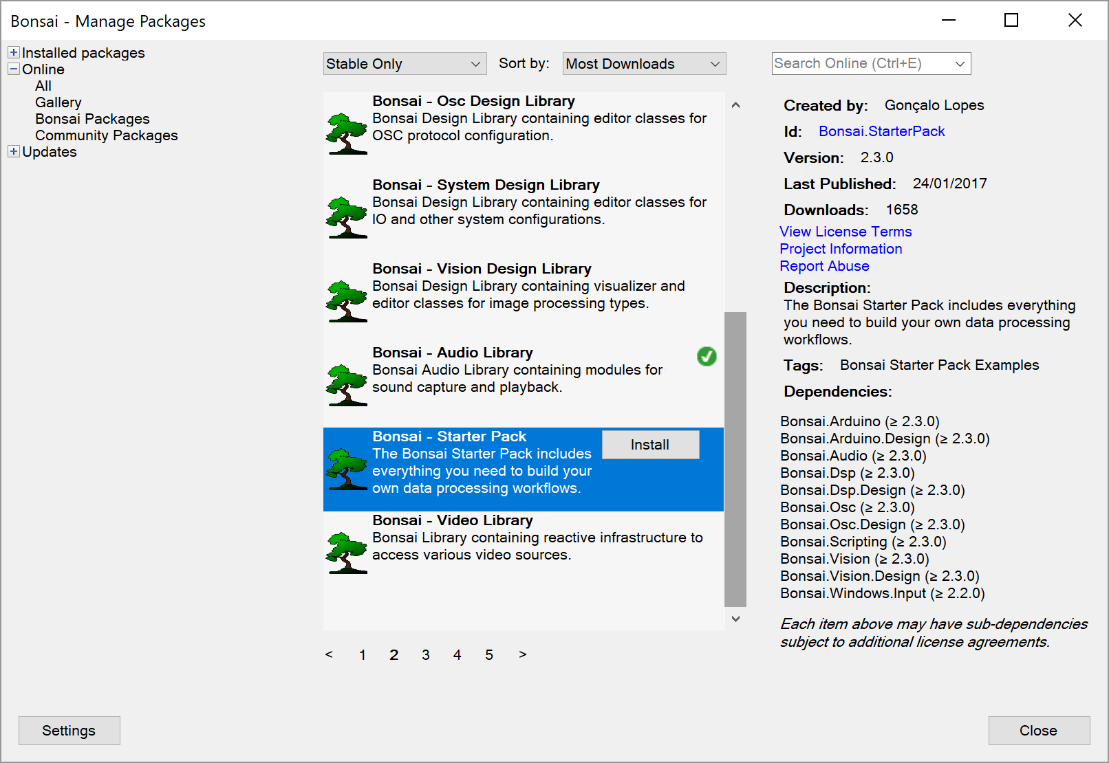 The Bonsai package manager